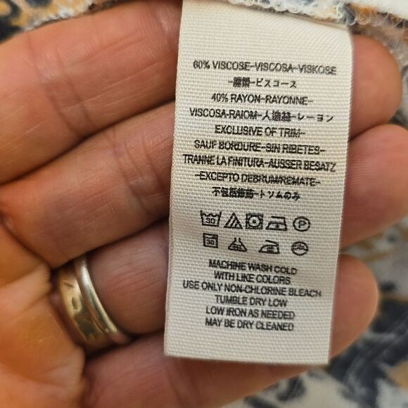 Free people floral tough love button up midi dress size 0 - Picture 8 of 8